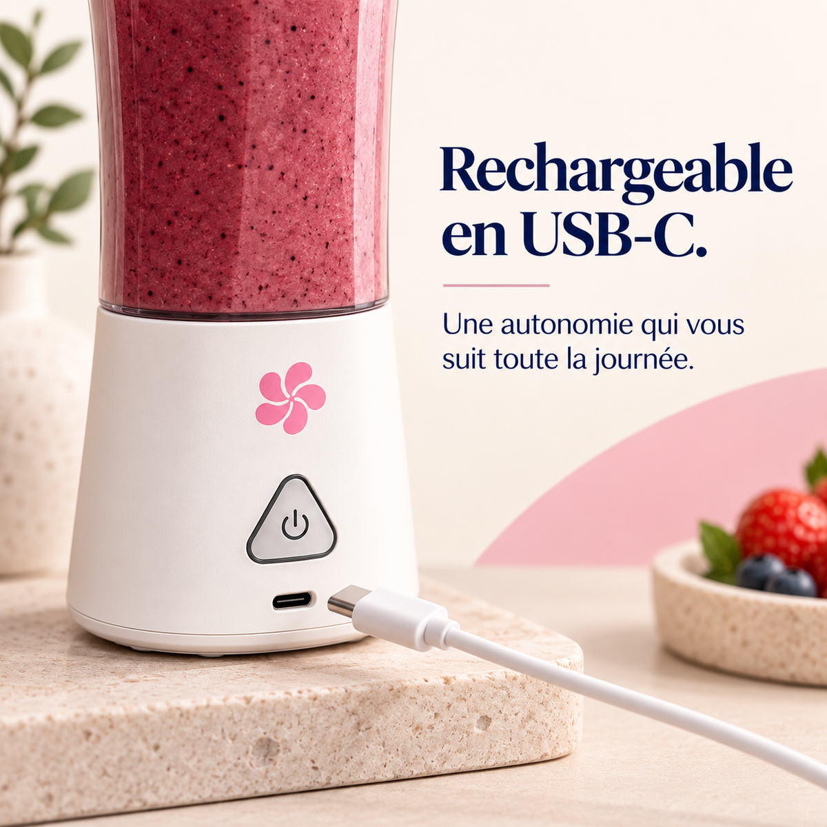 Blender portable sans fil – smoothies & shakes